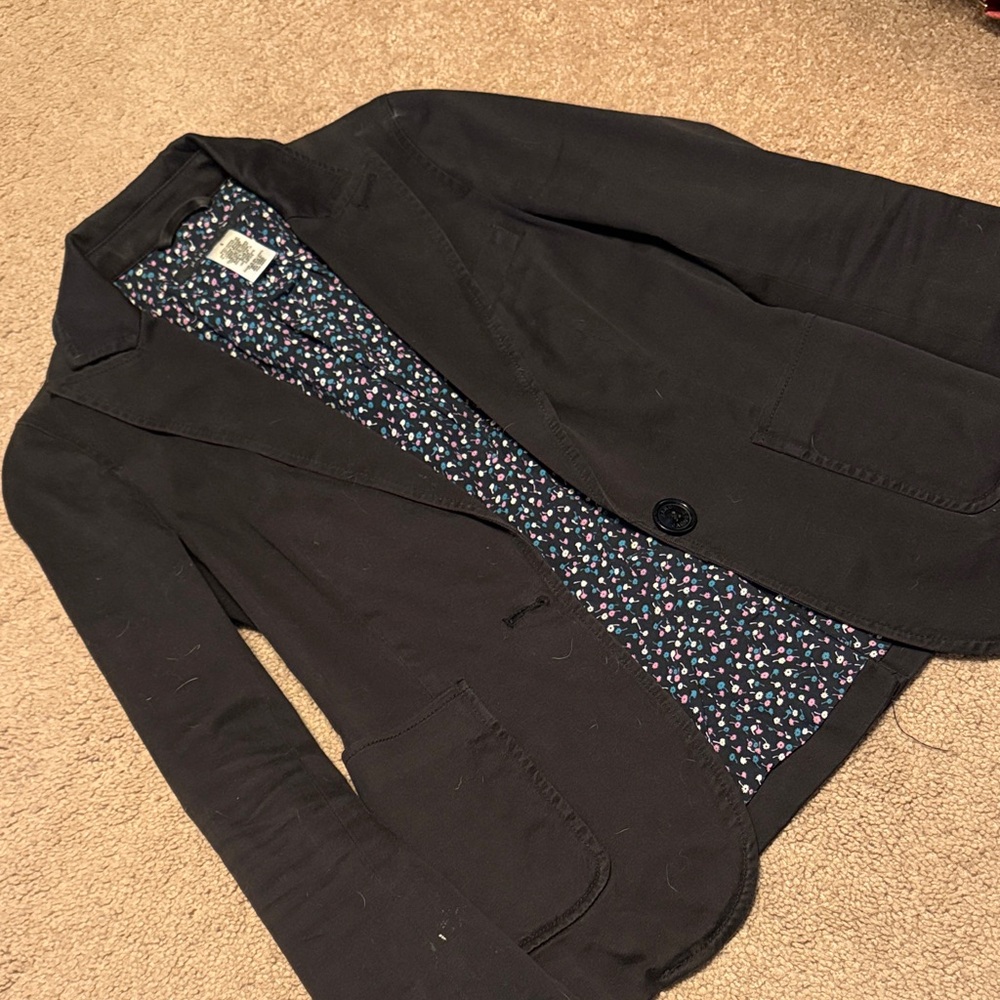 Marc Jacobs Black Jacket with Floral Interior